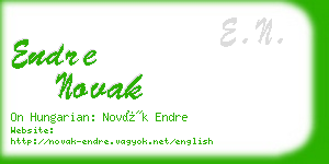 endre novak business card